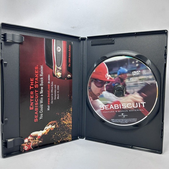 Seabiscuit DVD Full Screen PG-13 Movie Brand 2003 Tobey Maguire Jeff Bridges - Picture 6 of 8